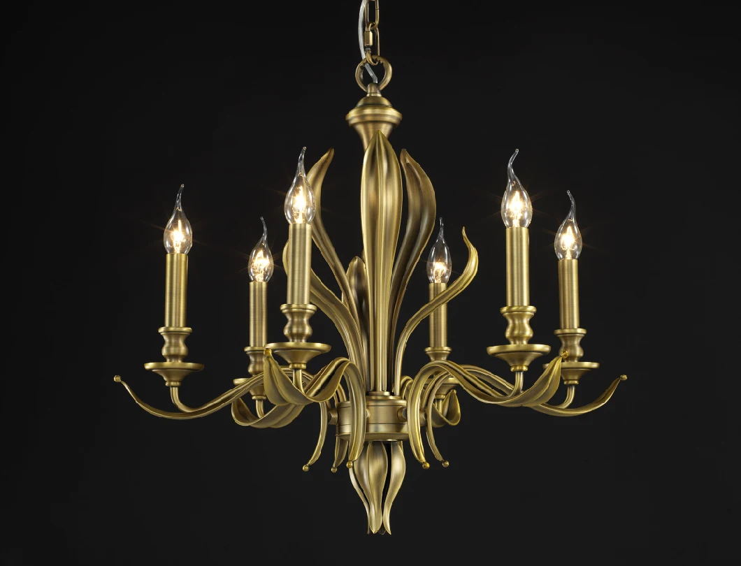 Modern Classic Home Hotel Villa American European Antique Tiffany High Quality Copper LED 18 Heads Candle Hanging Light Lighting Lamp Chandeliers Chandelier