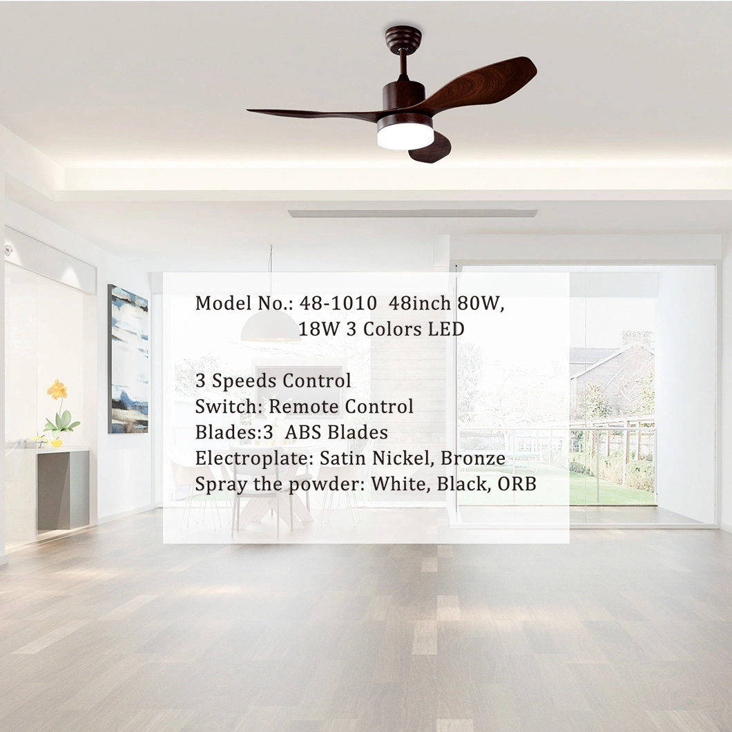 Factory Sale 48 Inch Modern Decorative LED Electric Ceiling Fan with Fancy Light