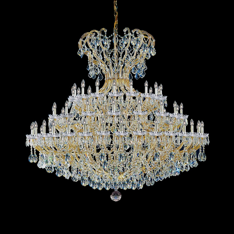 Large Classic Luxury Candle Light Maria Theresa Crystal Chandelier for Hotel Lobby Wedding Project Decoration