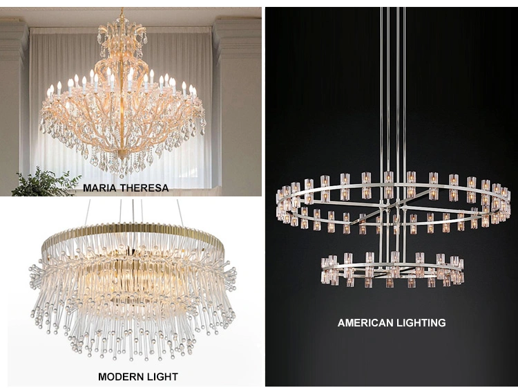 Clear Crystal Chandelier Maria Theresa Candle Chandelier for Building Decoration