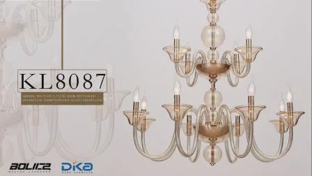 Lampadario di cristallo dorato K9 per interni di lusso in stile europeo per interni, progetti di hotel (BL595/12+6)