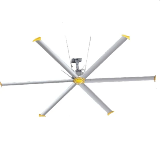 Ventilatore da soffitto industriale AC Hvls Tcds-8 (1,5 kW) con pale in lega di alluminio e magnesio e motore PM a rotore interno.  Utilizzare per l'aria di raffreddamento in fabbrica con CE, CCC, Rohs, ISO