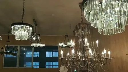 Lampadario di cristallo rettangolare dorato decorativo moderno di lusso per la casa (WH-AP-89)