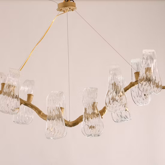 Lampadario da soggiorno in vetro per interni creativo classico moderno con sei luci (KL8230/6)