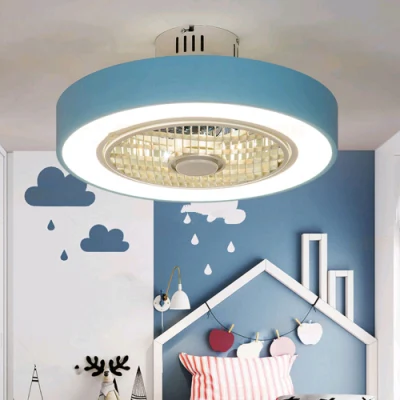 Ventilatore da soffitto Macaron con telecomando Lampada da ventilatore dimmerabile da 19 pollici per camera da letto delle ragazze Lampada da soffitto moderna (WH-VLL-14)